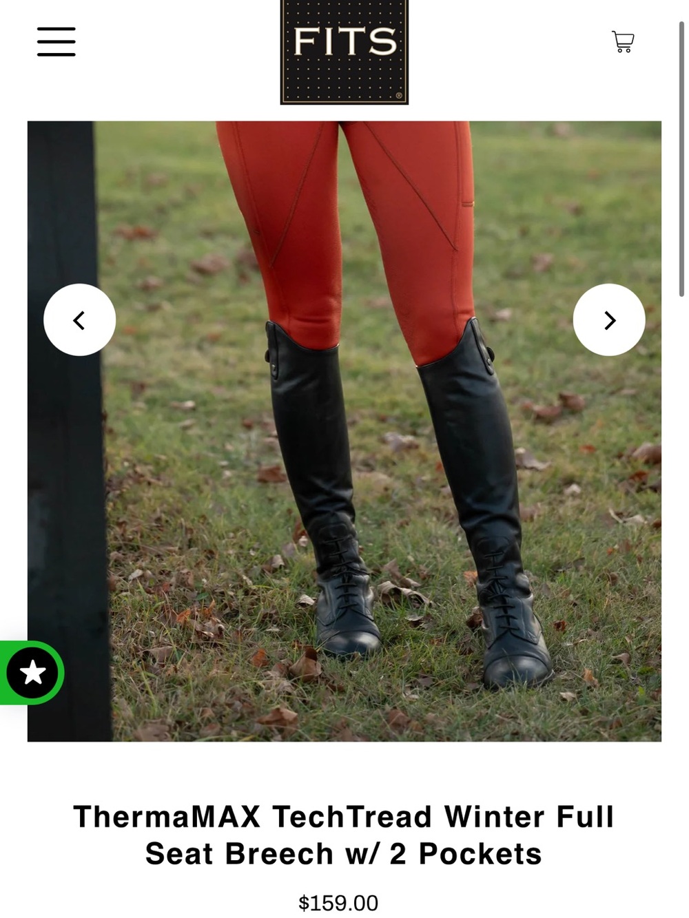 FITS thermaMAX Equestrian Riding Breeches